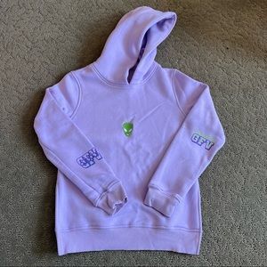 EUC Women’s Girls From Venus Alien Hoodie size Medium in Lilac